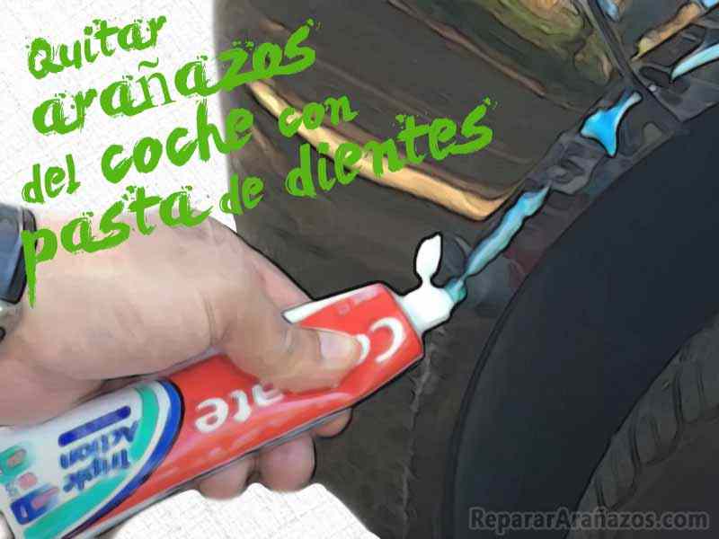 eliminar arañazos coche con pasta de dientes